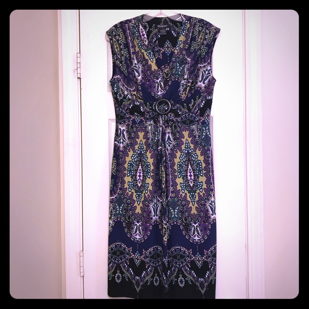 Paisley printed dress